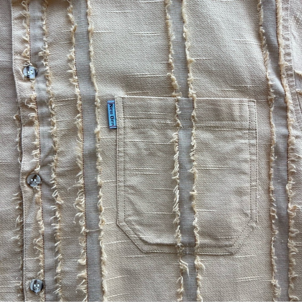 New Gen Men's Tan Short Sleeve Shirt Size XL - Picture 3 of 12
